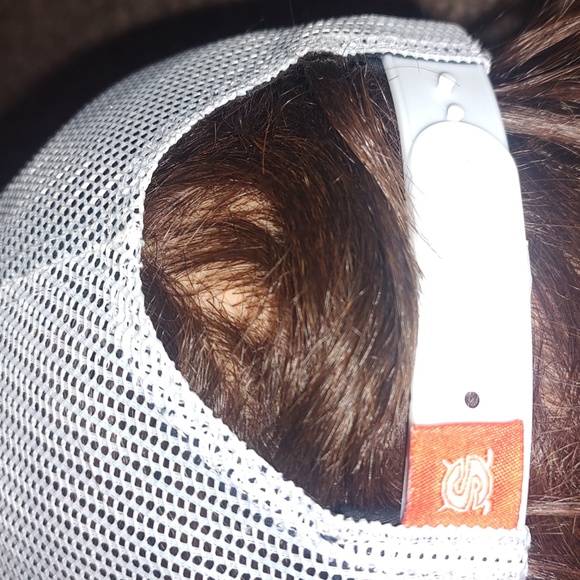 Strauss Hockey 1887 Trucker Mesh Snapback Hat Orange Blk White - Picture 5 of 8